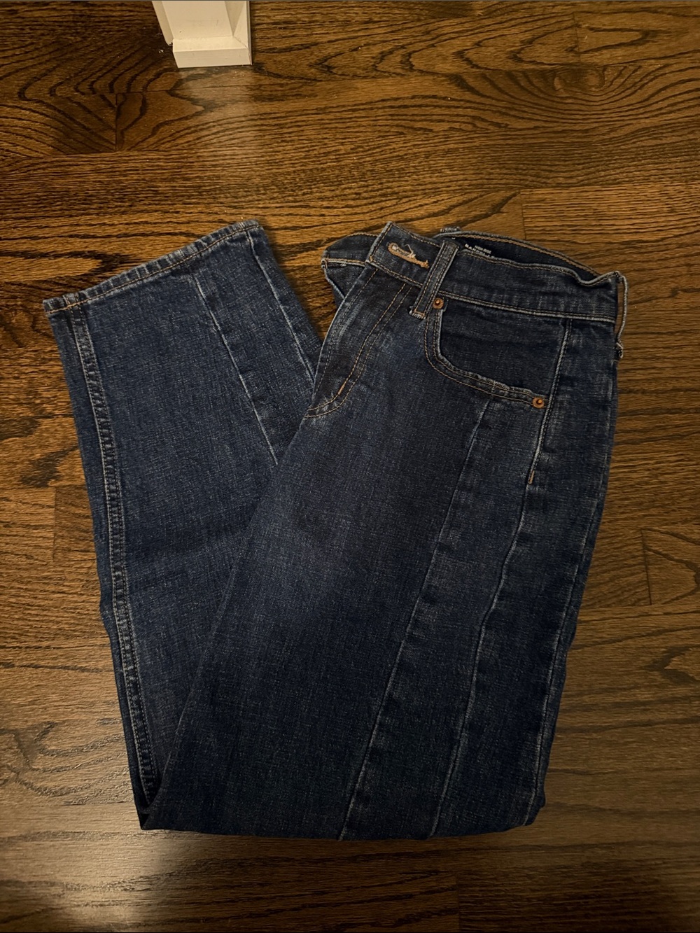 Old Navy Women's Barrel Jeans - Dark Indigo